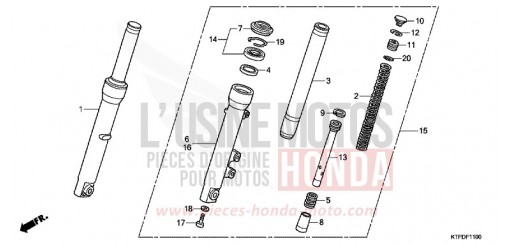 FRONT FORK SH150B de 2011